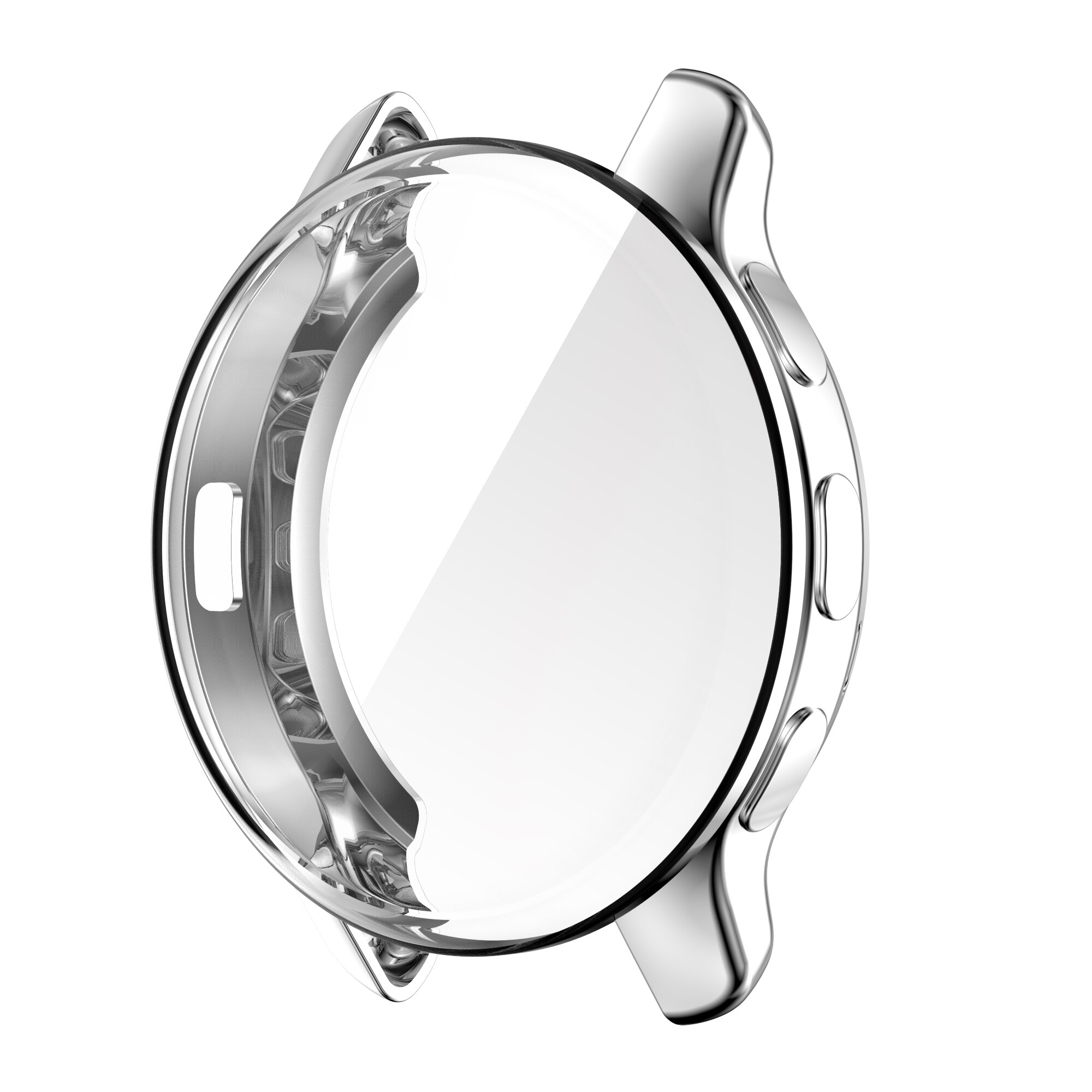 Protective Case For Garmin Venu 2 Plus Screen Protector For Garmin Venu2 Plus 43mm Full Cover Shell TPU Frame Bumper Accessories: silver