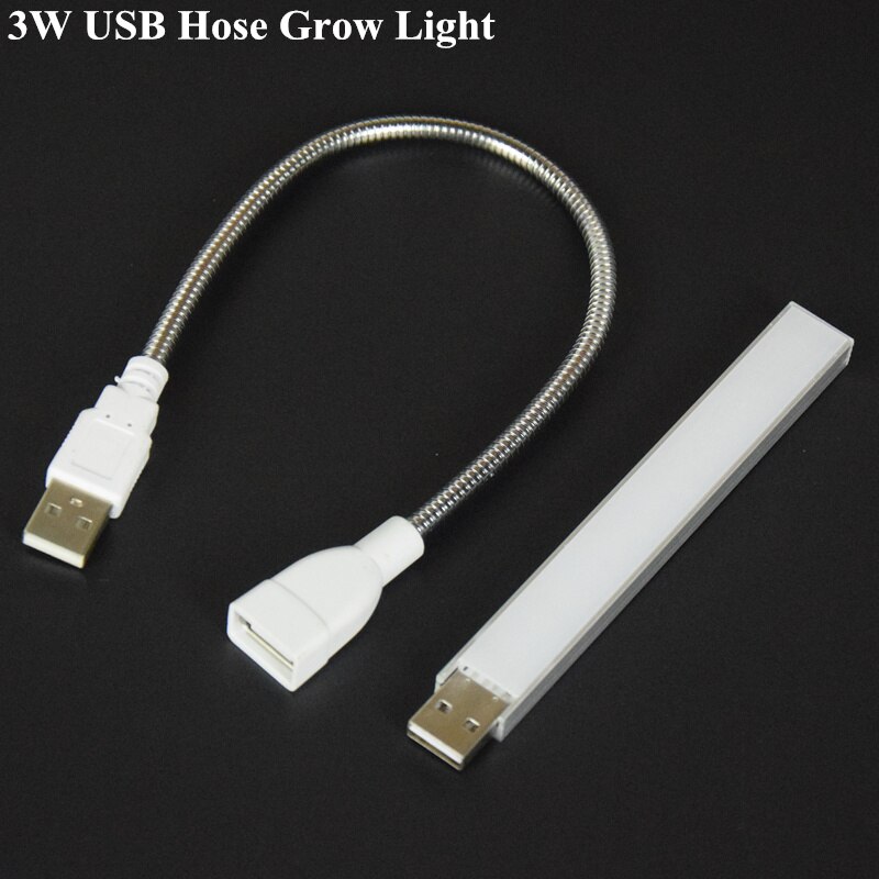 AIFENG Led Grow Light Full Spectrum Red Blue 5V USB Grow Lights Flexible Hose 3W 5W For Seedlings Flowering Plants Growing Light: 3W Hose Grow Light