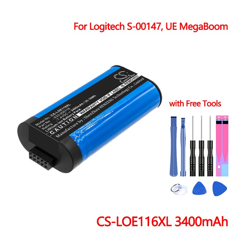Altavoz Bluetooth de CS-LOE116XL para Logitech S-00147 de UE MegaBoom de a precio de fábrica Batteria 7,4 V 3400mAh