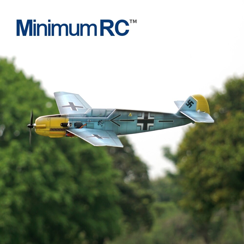 MinimumRC Messerschmitt BF109 RC airplane 360mm Kit+motor / Kit+motor+servos: Kit motor servos