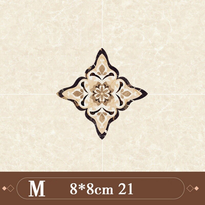PVC Household Printed Tile Diagonal Sticker Waterproof Wearable Self Adhesive Ceramic Floor Tile Diagonal Sticker Home Decor==: M