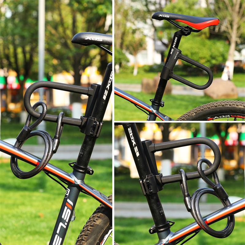 Bicycle U Lock Anti-theft Steel Safety Motorcycle Scooter Cycling Lock MTB Road Bike Wheel Lock 2 Keys Bike Lock Heavy Duty