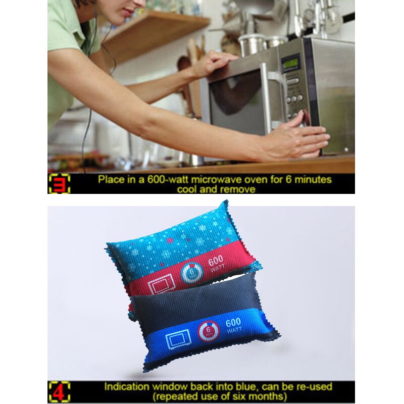 400g Wiederverwendbare Kieselsäure Gel Luft Feuchten Feuchtigkeit Absorber Luftentfeuchter Tasche Trockner Für Auto Zimmer Küche Kleidung