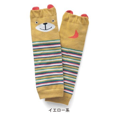 10pair/lot Cartoon Air Conditioning Baby Leg Warmers Baby Boys Girls Toddler Knee-length Striped Leg Warmer Atws1713: yellow