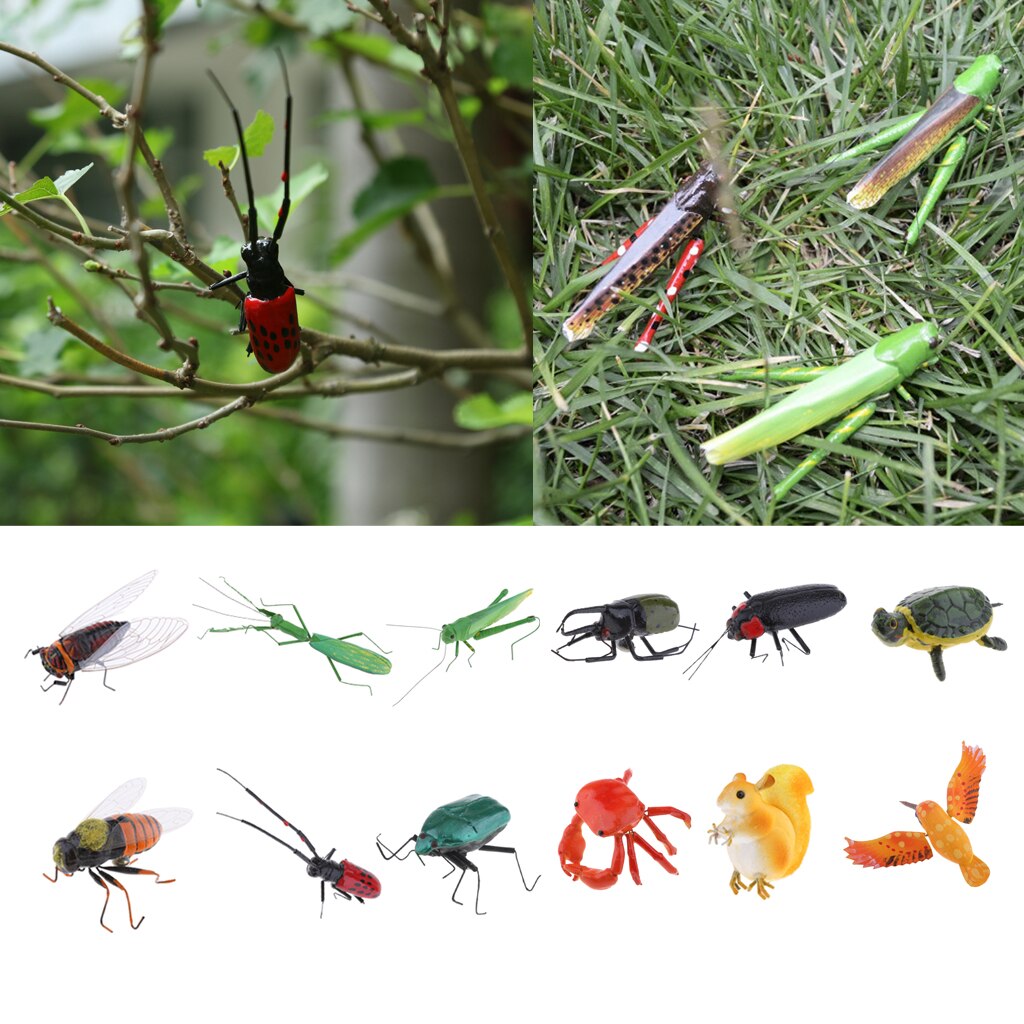 Mini Insects Wild Animal Bug Figurines Insects Toy Play Kid Toy