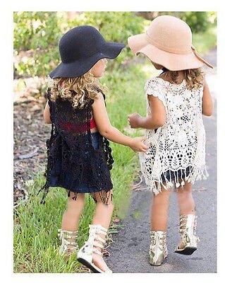 Emmababy herfst zomer kinderkleding meisjes bovenkleding kwastjes meisjes haakwerk kant kwastjes hol vest babymeisjeskleding