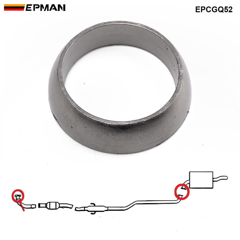 EPMAN Rennen Auspuff Krapfen Ring zerquetschen Dichtung Auspuff Krapfen Kollektor Dichtung Graphit Auspuff Dichtung Hohe Temperatur EPCGQ52
