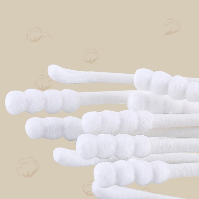 400 Pcs Fijn Papier Stok Dubbele Schroef Wattenstaafje Baby Veiligheid Wattenstaafjes Baby Schoon Oren Gezondheid Tampons