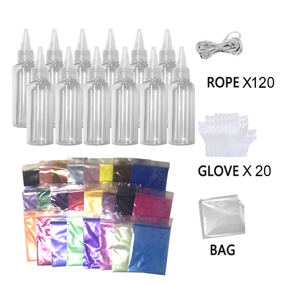 24 Colors Tie Dye Kit Non-toxic DIY Garment Graffiti Fabric Textile Paint Colorful Clothing Tie Dye Kit Pigment Set Home Decor: 24 Color Set
