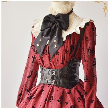 Steampunk arnés Estilo Vintage para mujer corsé chaleco amplia faja con hebilla Lolita colección cinturón de Cosplay traje