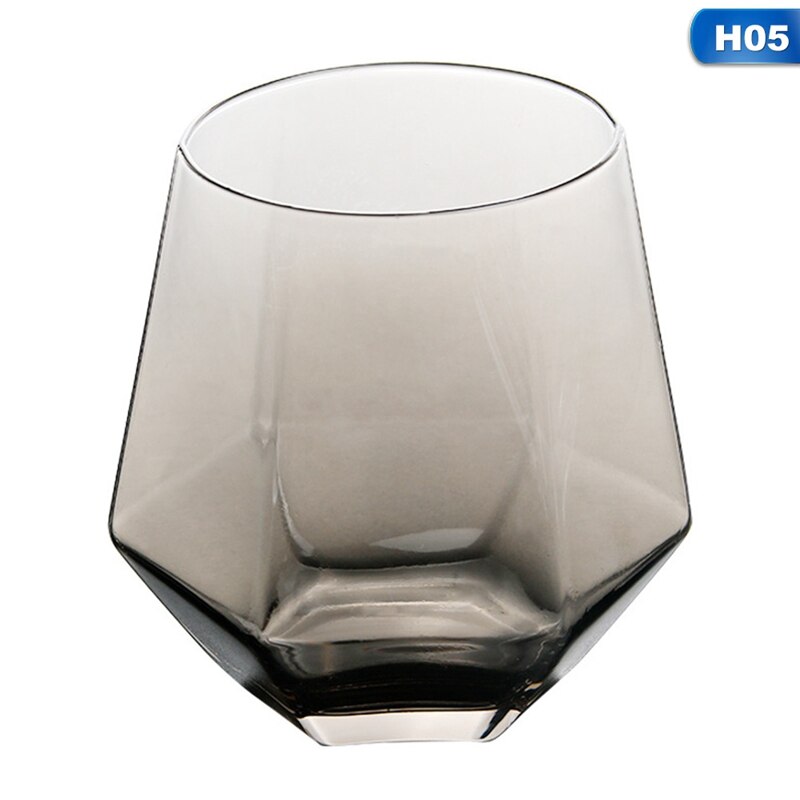 Szkło przezroczyste szklanka diamentowa sześciokątna Whisky koktajl kufel robić piwa gospodarstwa domowego antypoślizgowa szklana filiżanka wody robić mleka kawy: 05
