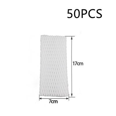 50PC Foam Net Sleeve Pocket Shockproof Protection Transport Packing Vegetable Fruit Wine Bottle Fragile Items Dedicated Mesh Bag: 17X7cm