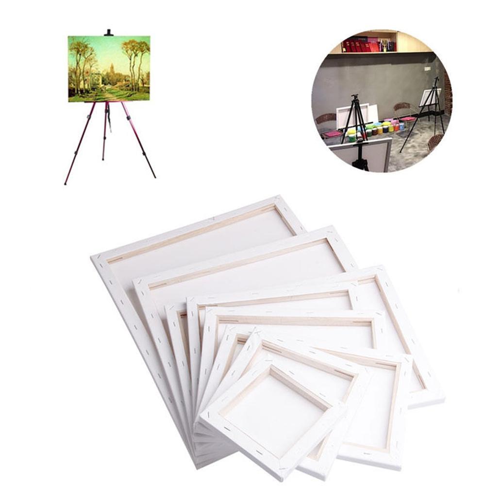 Rectangle White Blank Rectangle Canvas Board Wooden Frame Art Artist Oil Acrylic Paints Home Decoration Durable Canvas + Wood