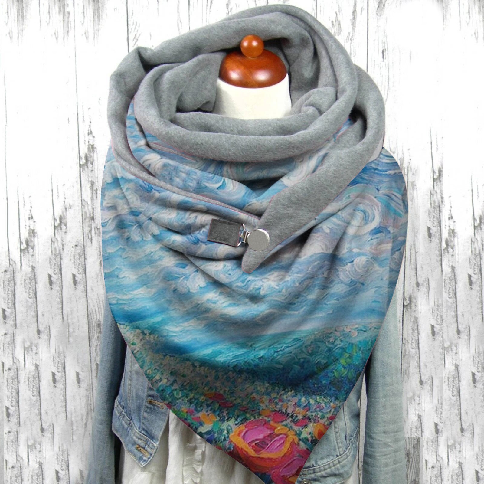 Women's Autumn Scarf Winter Women Abstract Printin... – Grandado