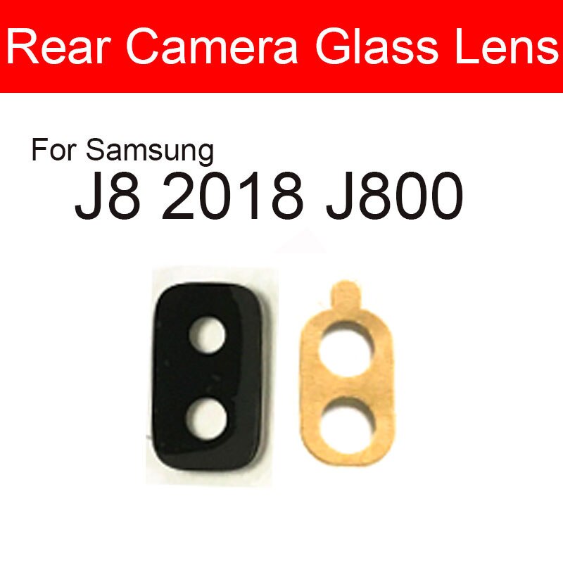 Cámara trasera de cristal para Samsung Galaxy J1 J2 J3 J5 J7 Pro , , , J337 J310 J330 J510 J530 J710 J730 + adhesivo: J8 2018 J800