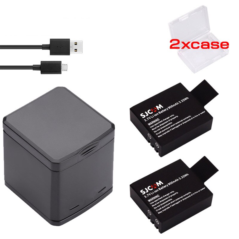 10 pcs 900mAh SJCAM SJ4000 Battery for M10wifi / SJ4000 / SJ4000wifi / SJ5000wifi /SJ5000x Elite Sports Action Camera: 2pcs and charger
