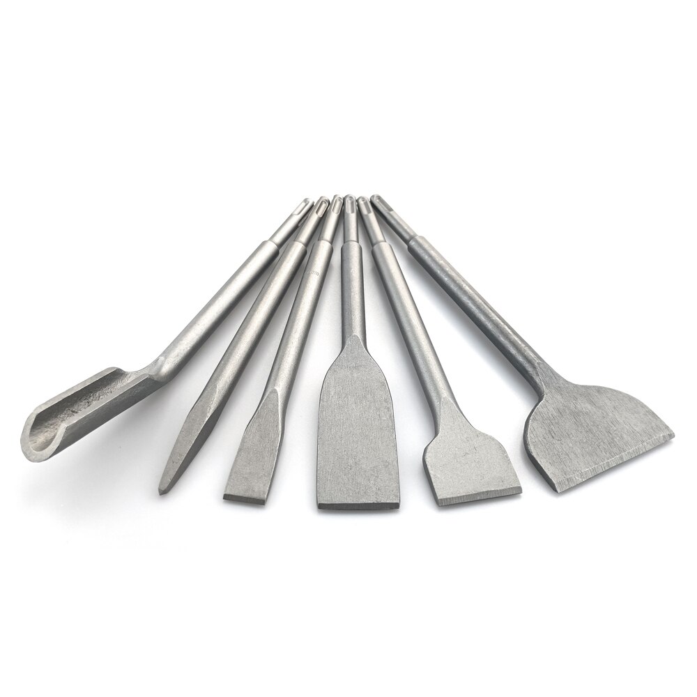 Chisel Set SDS Plus Shank Electric Hammer Drill Bit Point Groove Gouge Flat Chisel Masonry Tools for Concrete Brick Wall Rock