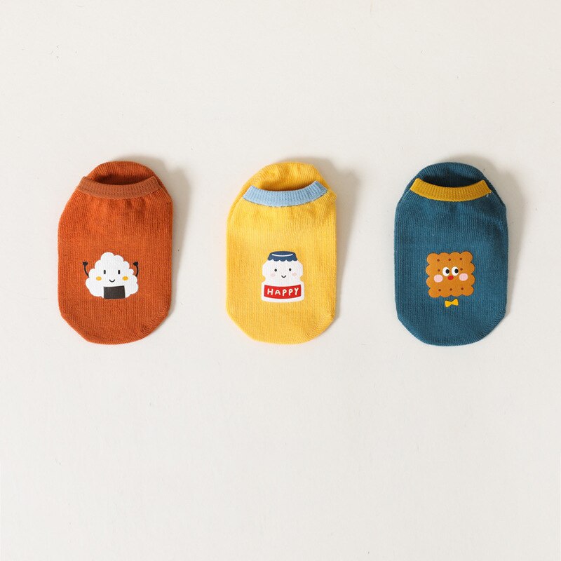 3Pairs/lot Summer Baby Boys Girls Socks Non-Slip Cotton Cartoon Pattern Casual Newborn Short Floor Socks Age For 0-24M 2022: M2282 cloud / 13-24M