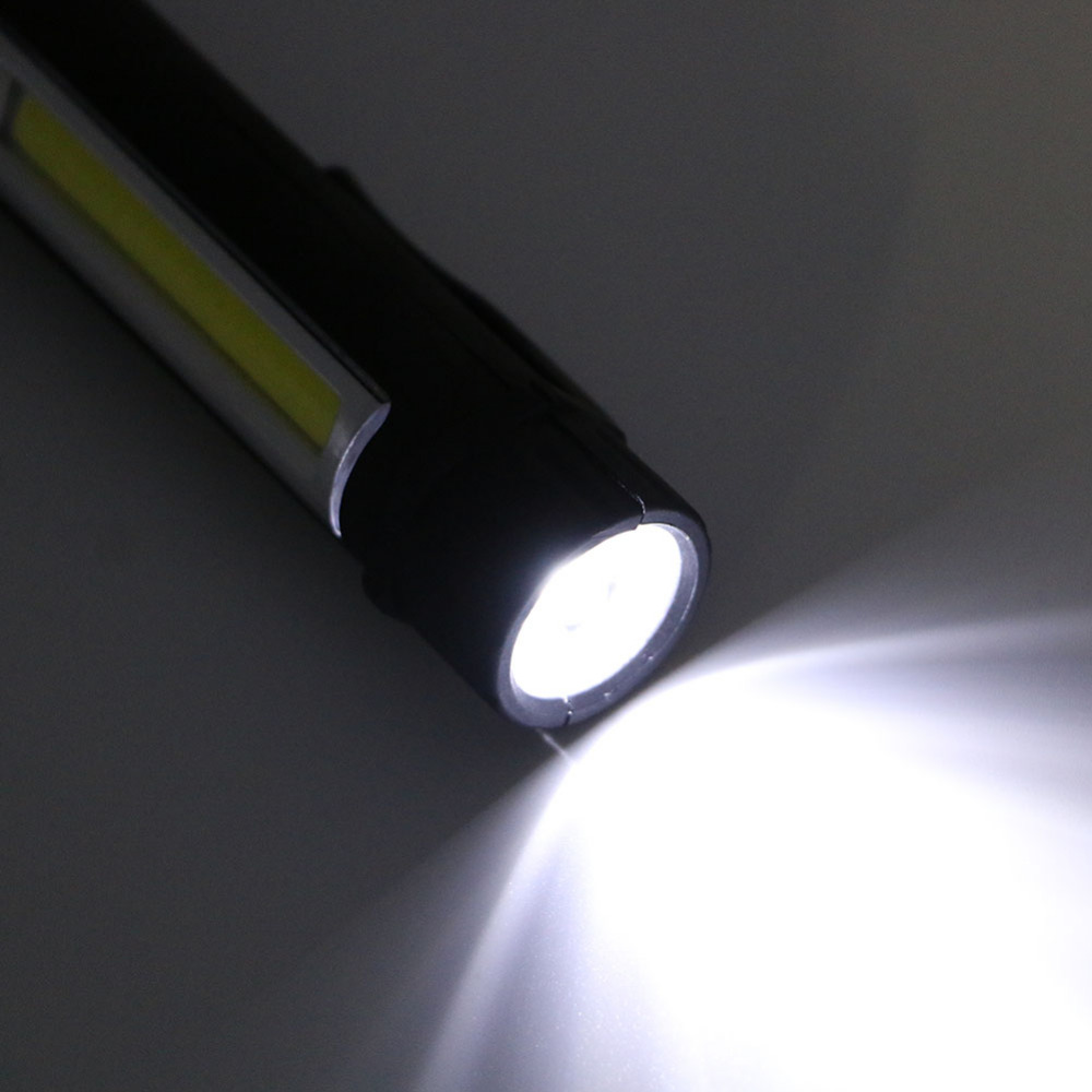 COB LED Mini Penlight Multifunction Maintenance Light Cob Handle Work Inspection Light Magnetic Pocket Light Work Hand Torch AAA