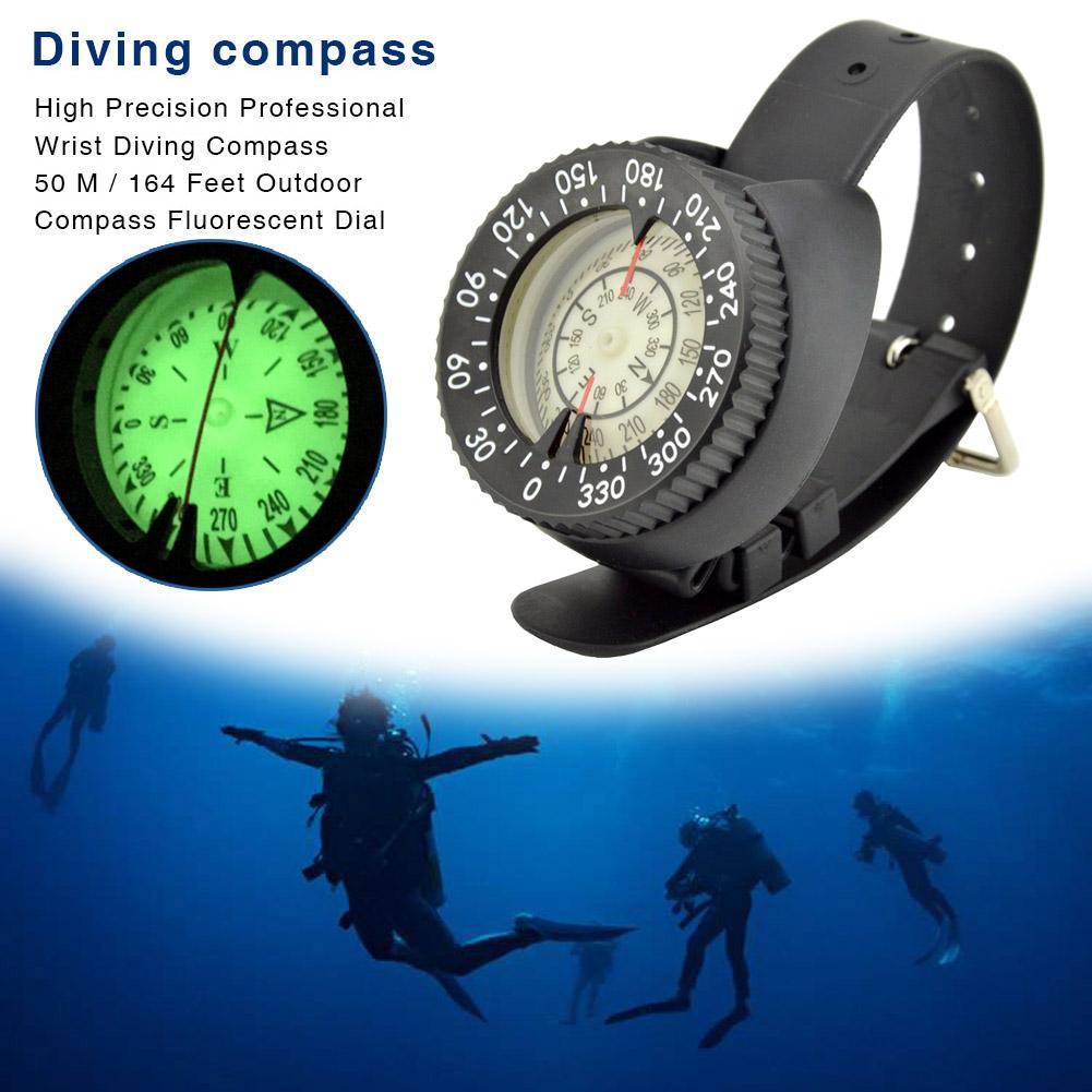 Outdoor Compass Diving Compass Waterproof Navigator Digital Watch Scuba Compass for Swimming Underwater 50M/164feet: R