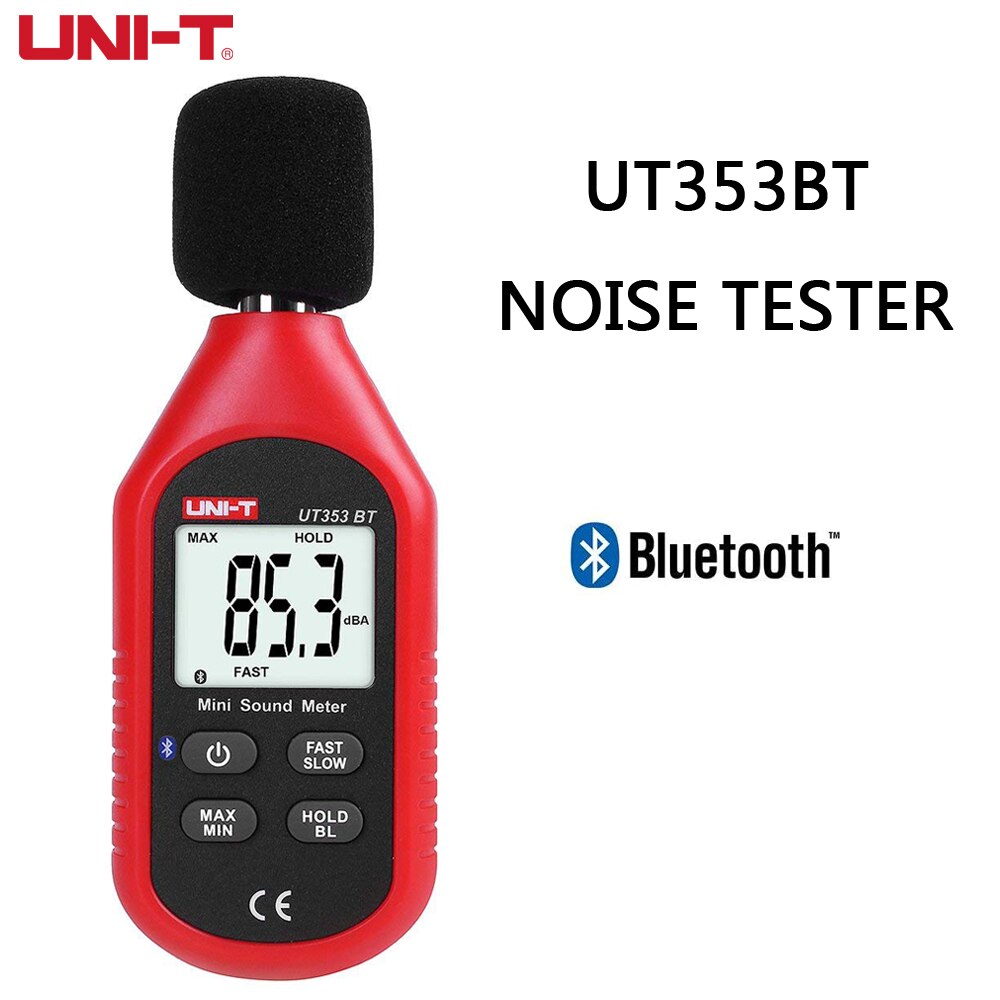 UNI-T UT353BT Mini Bluetooth Digital Noise Meter 30-130dba DB Monitoring Sound Level Meter Backlit LCD Display