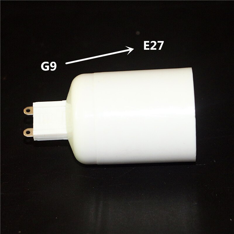 Base de douille G9 à E27, 1 pièce, matériau ABS ignifuge de 100% Base de douille halogène CFL ampoule LED support adaptateur de lampe