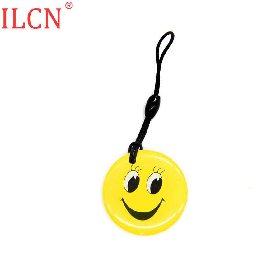 Uid S50 1K 13.56Mhz Veranderlijk Herschrijfbare Nfc Card Circulaire Dropping Lijm Cartoon Trinket Sleutelhanger Fob Token Tag rfid Key Card 1