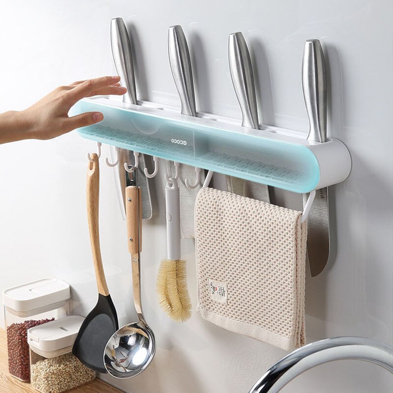Multifunctional Knife Rack Wall-mounted Kitchen Storage Free Punch Storage Shelf Kitchen Knife Storage Rack
