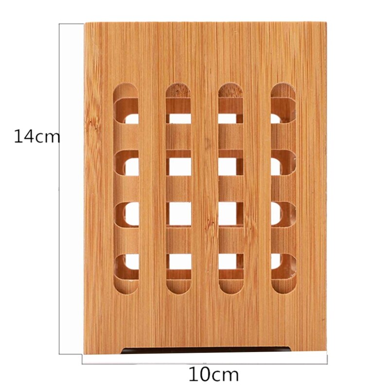 Square Wood Kitchenware Tube Chopsticks Box Container Kitchen Utensil Set Holder Shelf Food Storage Containers Food Storage