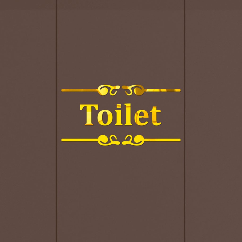 #20 Diy Personality 3D Wall Stickers Toilet Bathroom Tips Stickers Room Art Toilet Bathroom Tips: B