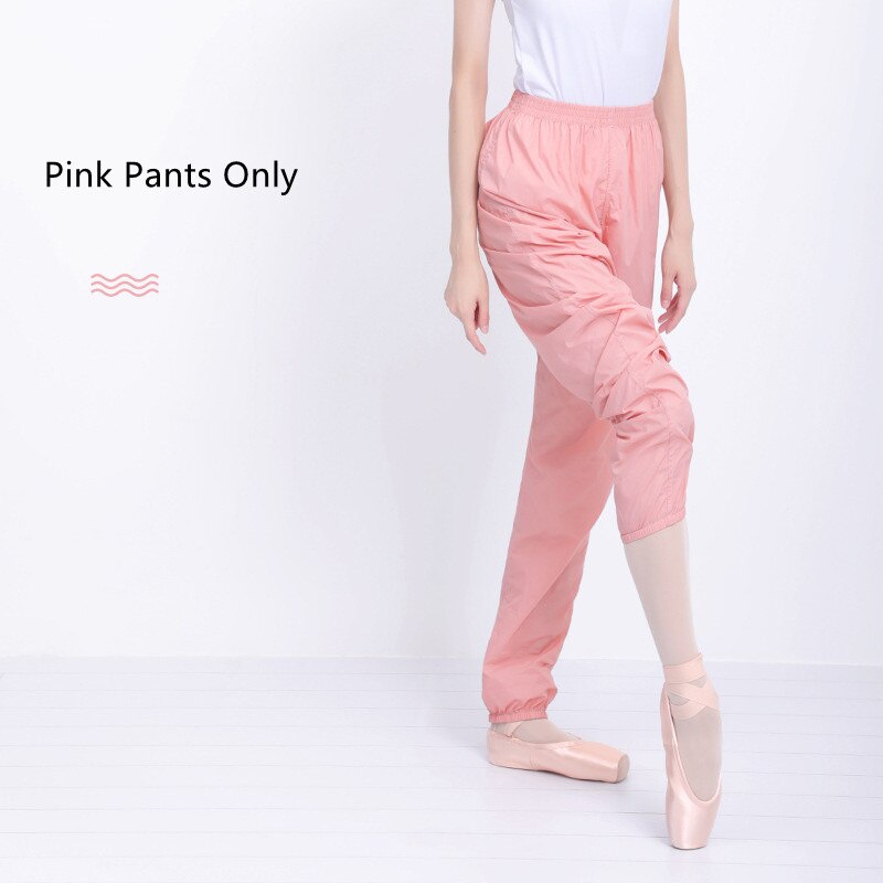 Women Loose Ballet Dance Pants Soft Sauna Sweating Trousers Warm Up Dancer Training Clothes Cheaper One: Pink Pants / M