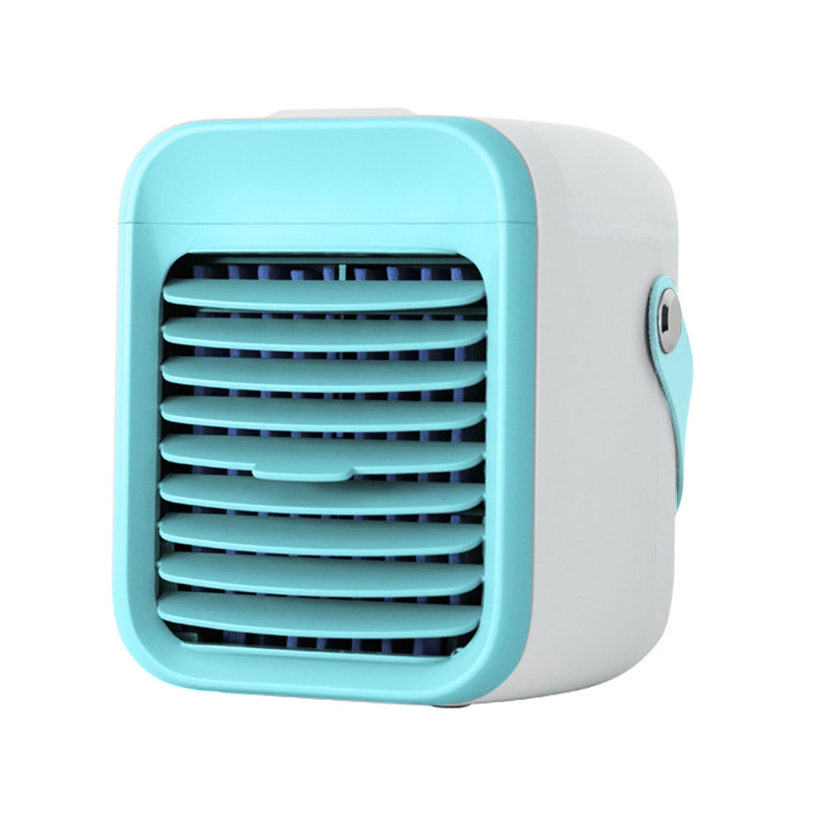 Mini Air Conditioner Air Cooler Fan 7 Colors Light Usb Portable Air Conditioner Multifunction Personal Space Cooling Fan #T2G: Blue 