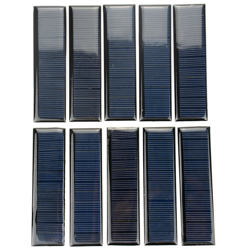 SUNYIMA 10Pcs Zonnepaneel DIY Fotovoltaïsche Zonnecel Autolader Lamp Licht Zon Power Solar Charger 100*28mm 5.5V 60mA
