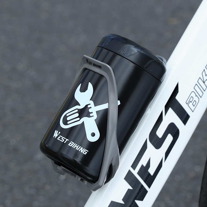 WEST BIKING-caja de herramientas portátil para bicicleta, herramienta de reparación de bicicletas, kit de herramientas de cápsula de almacenamiento para soporte de portabotellas, accesorios para bicicleta de montaña y carretera