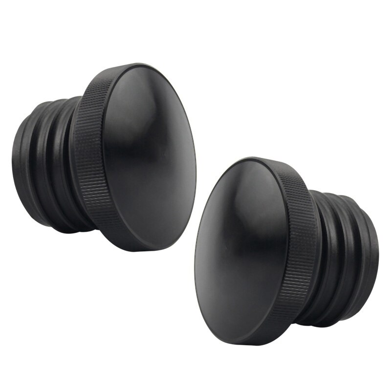 Black Gas Cap Set For Gas Tank Right Side Gas Cap Vented Left Non-Vented