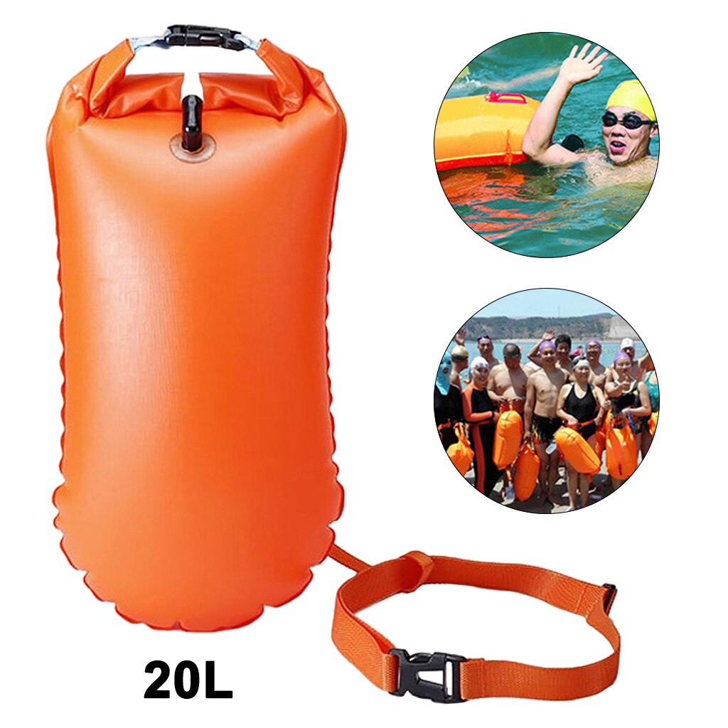 20L Swim Buoy Backpack Open Water Sea Safety Swim Buoy Flotation Aid Swimming Dry Bag Tow Float Bag