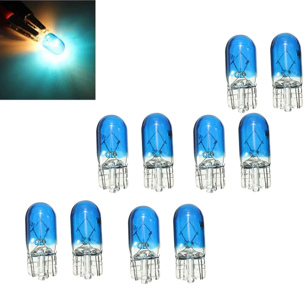10 Stücke Auto T10 Halogen 3 Watt 194 158 Keile 12 V Autolampe Weiße Glühbirnen Instrumentenlicht Leselampen Umrisslampe Autozubehör
