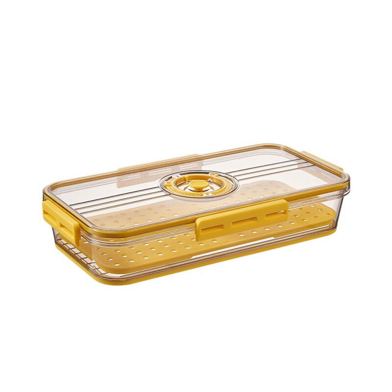 Refrigerator Storage Box PET Thickened Timekeeping Freeze Storage Box Kitchen Storage Containers: Light Green