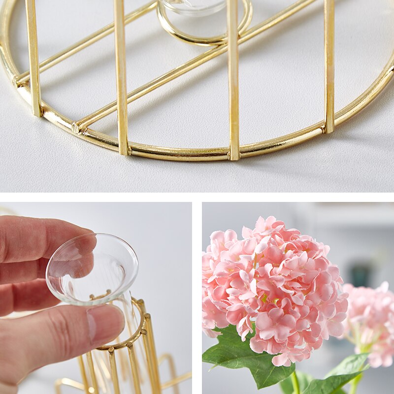 Transparante hydrocultuur glazen vaas decoratie thuis scandinavische gouden vaas vazen voor bloemen klein terrarium woonkamer decoratie