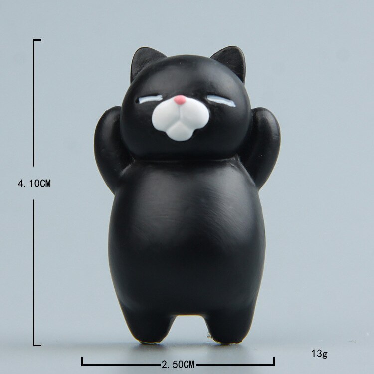 Imán de nevera con forma de gato, imán de nevera con forma de gato japonés: black