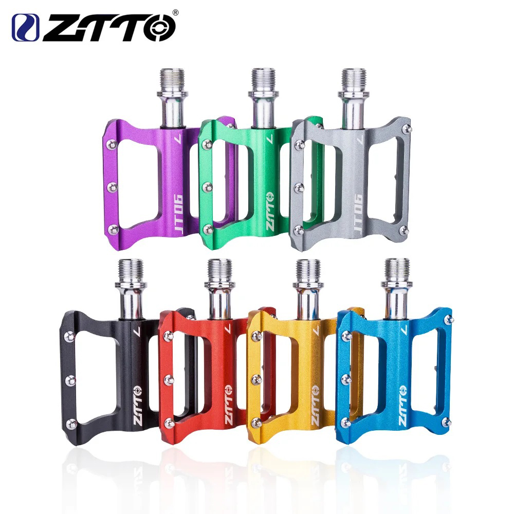 ZTTO Fahrrad Ultraleichtes Anti-Rutsch-Pedal 2 abgedichtetes Lager MTB Rennrad Pedal CNC Faltrad Pedale Flache breite Plattformpedale