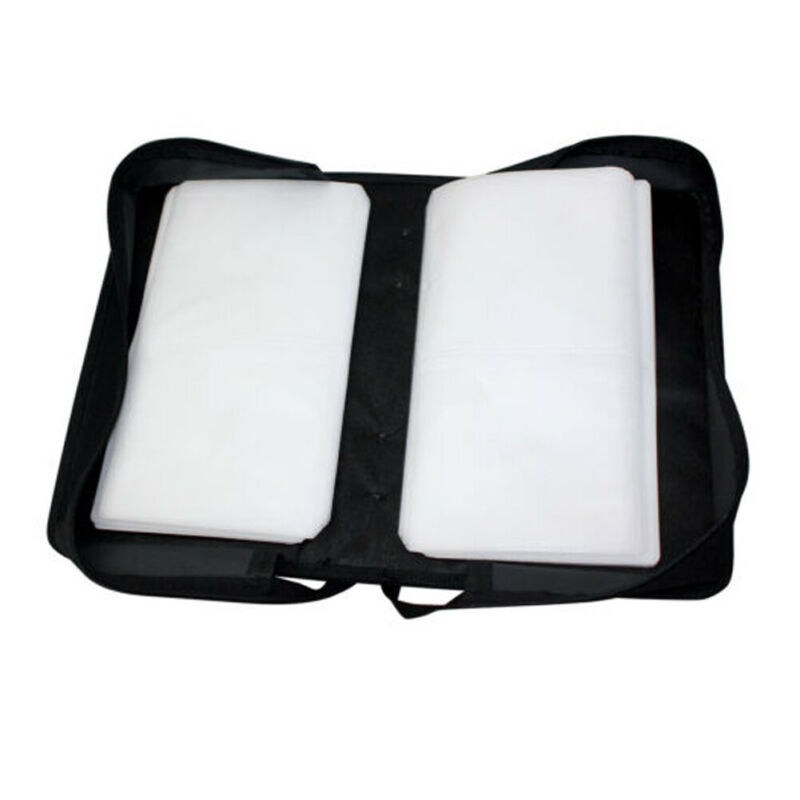 80 Sleeve CD DVD Blu Ray Disc Carry Case Holder Bag Wallet Storage Ring Binder