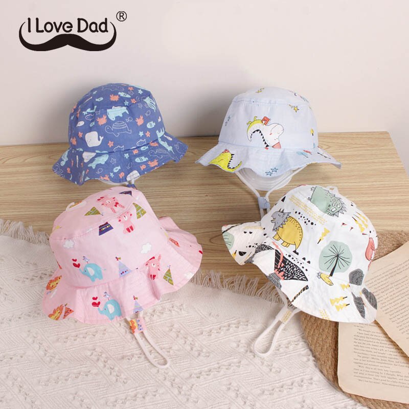 Cartoon Animal Baby Panama Hat primavera estate morbido cotone bambini secchiello Cap bambini Toddler Beach Baby Boy Girl cappello da sole 1-5