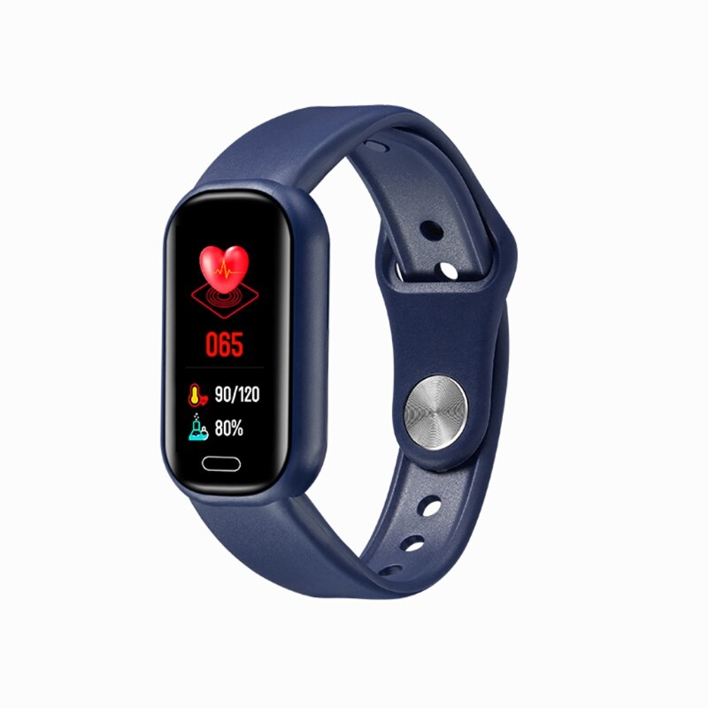 Die  y16- neuesten smarten sportuhren mit wettervorhersage, schlafüberwachung, temperaturüberwachung, fitness-tracker, blutdruckmessung und touchscreen.: Blau