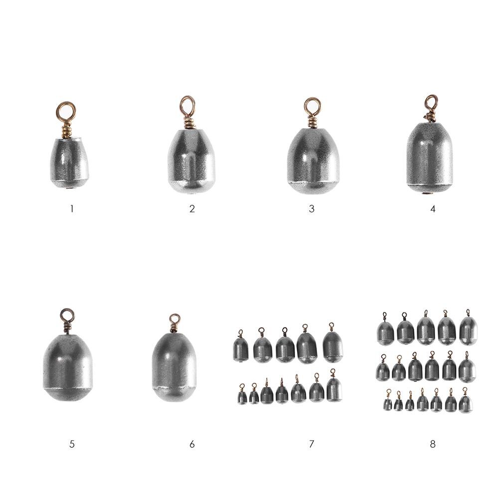 Plombs de pêche 4G/7g/10g/14g/20g/28g/12 pièces/18 pièces, poids de gouttelettes d'eau, accessoires de pêche