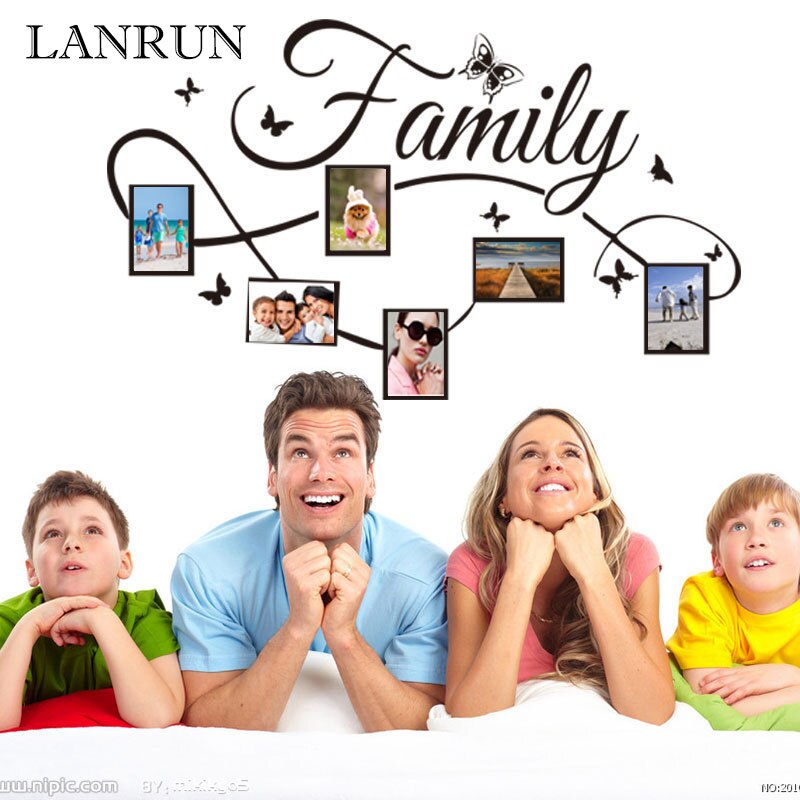 DIY Family Photo Frame Living Room Bedroom Wall Decals Poste Home Decor LANRUN KW5071 Vinyl Wall Sticker Art Decal