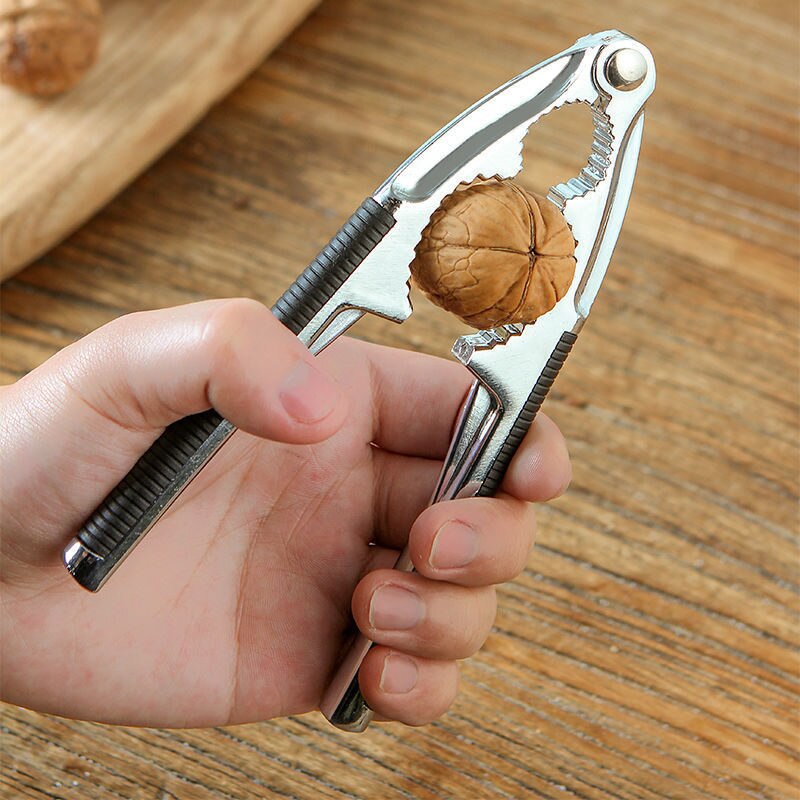 Pinzas multifunción para cocina, utensilios de cocina, pinza para nueces, pecanas, avellanas, avellanas, cascanueces: Negro
