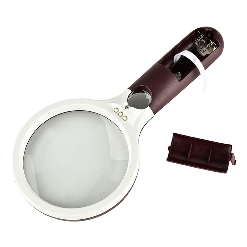 3X Zoom Lens Vergrootglas Vergrootglas met LED Verlichting voor Lezen Optische Instrumenten Loepen