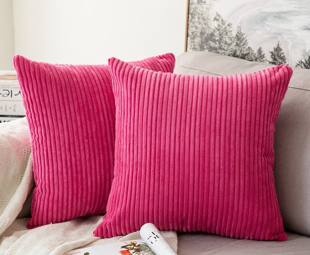 1 stk 45*45/30*50cm flocking fløjl pudebetræk pink grå blå kaffe blødt hjem dekorativt pudebetræk: Rød / 30 x 50