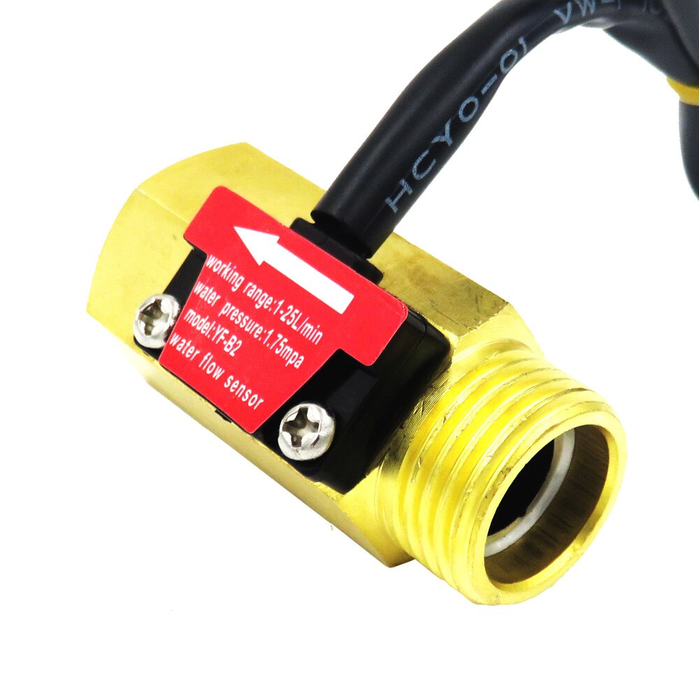 YF-B2 iSentrol Hall Effect Flow Sensor Water 1-25L/min BSP G1/2&quot; Threaded End Quick Connection 3% error Turbine flowmeter